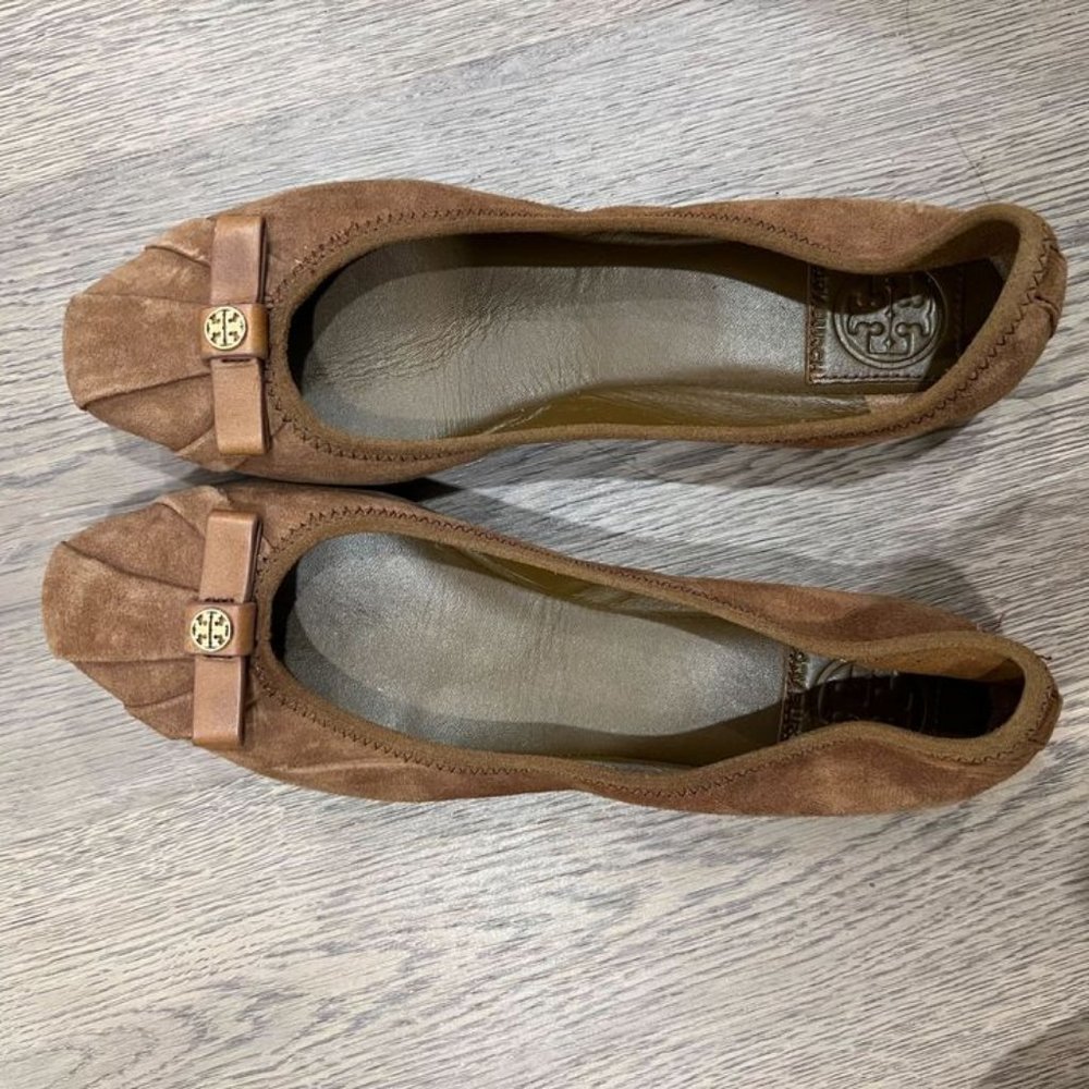 Tory Burch Womens Suede Leather Ally Ballet Flat size 7